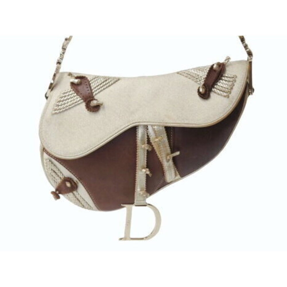 CHRISTIAN DIOR Limited Edition Floral Flower Flower Saddle Bag Shoulder Brown - Picture 2 of 8